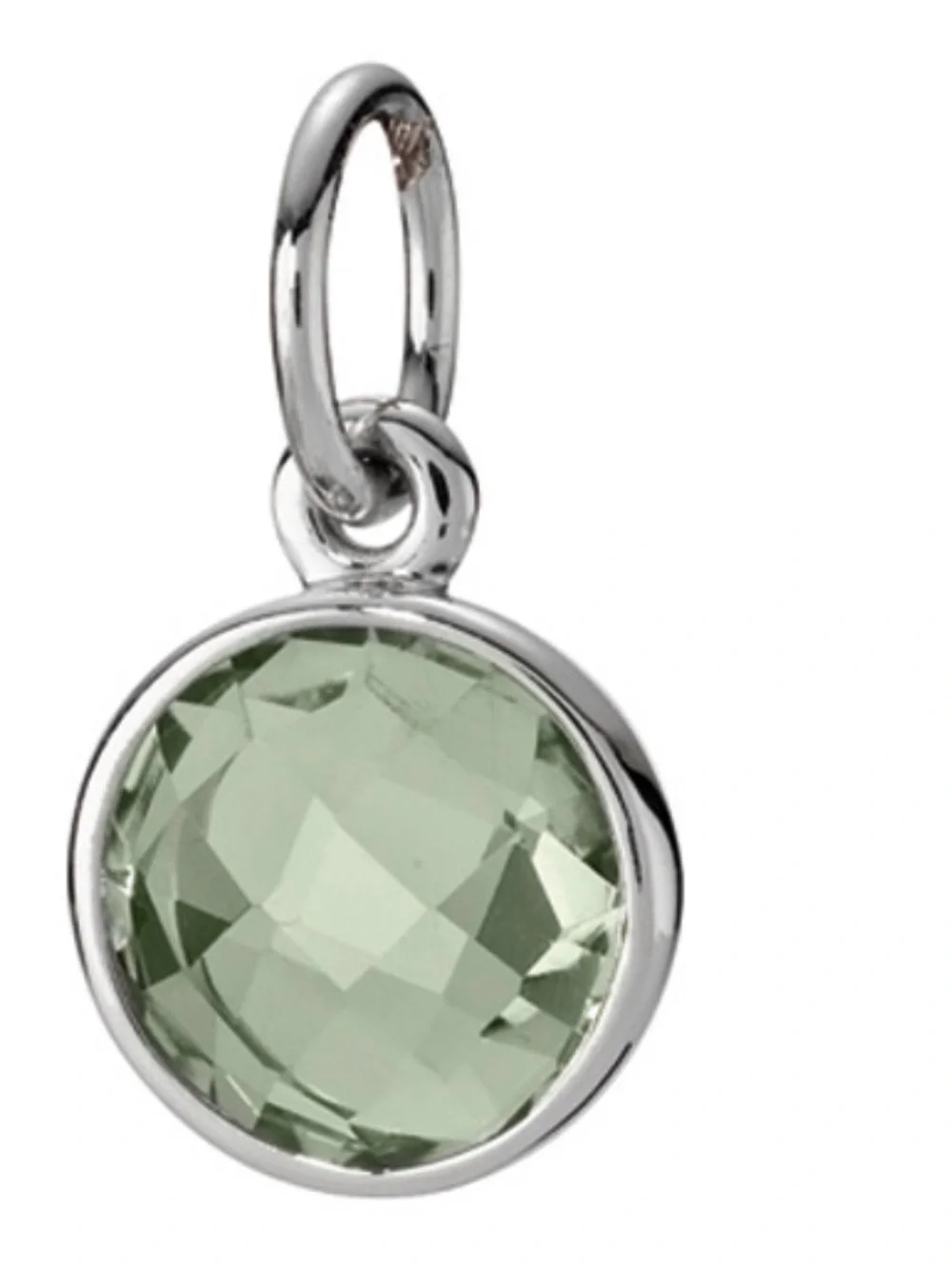 Pandora Sterling Silver green quartz Faceted Glass Charm Set